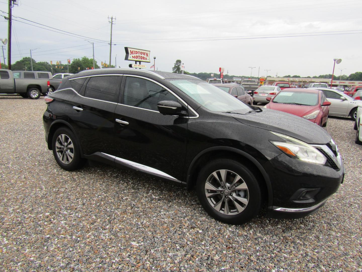 2015 Black /Gray Nissan Murano (5N1AZ2MG1FN) with an V6 engine, Automatic transmission, located at 15016 S Hwy 231, Midland City, AL, 36350, (334) 983-3001, 31.306210, -85.495277 - Photo#0